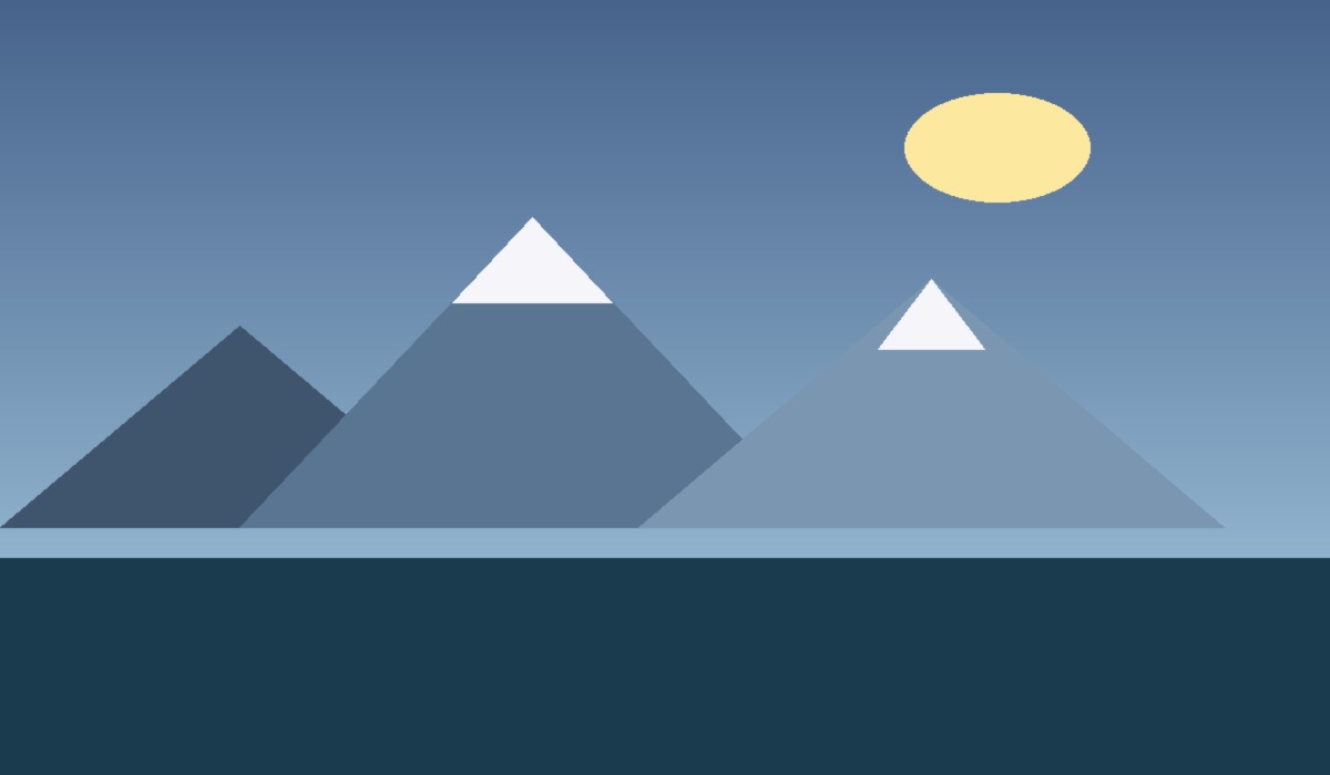 Mountain getaway scene