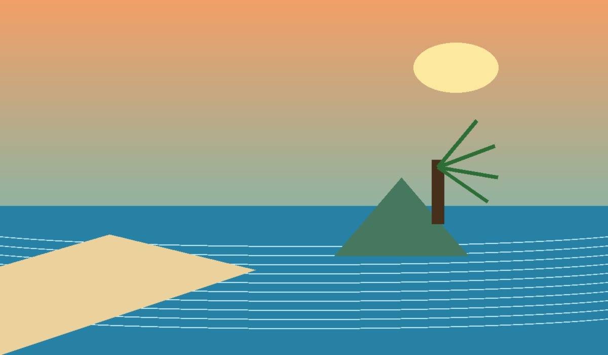 Island getaway illustration